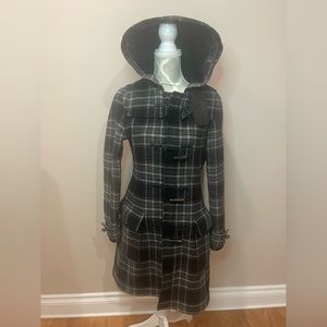 TNA Plaid Wool Coat